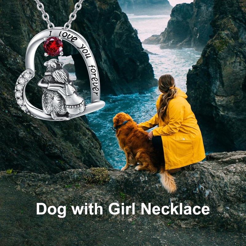 SIMONLY Store Mothers Day Gifts 925 Sterling Silver Dog Necklace Dog Pendant Necklace for Girls Dog Memorial Jewelry Gifts for Women Dog Lovers - Image 3